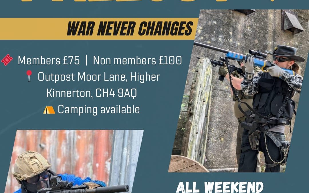Fallout 9 Post Apocalypse Airsoft Weekend : June 28th – 29th